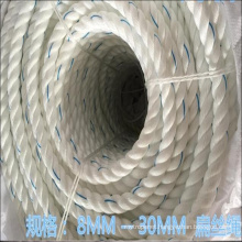 raw material danline pp twist rope with white string blue